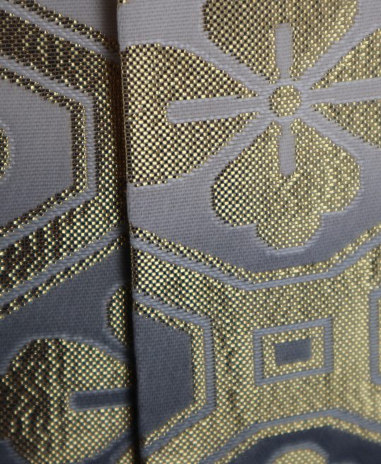 男性用袴単品レンタル(成人式・結婚式・卒業式)白黒ぼかし・金の花菱[身長165cm対応]No.658